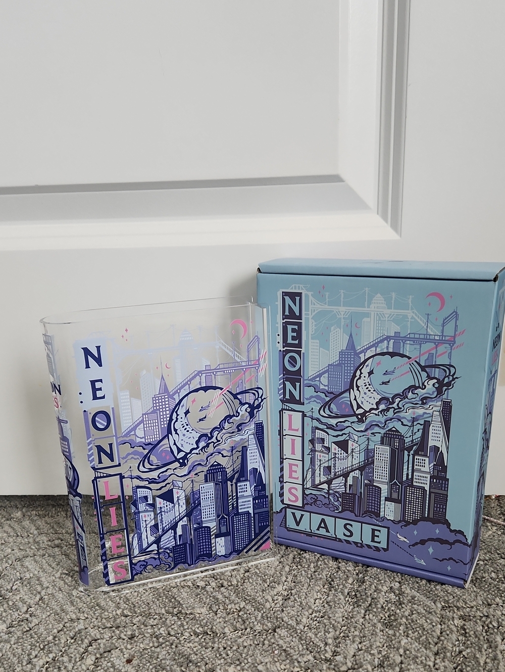 Fairyloot Neon Lies Book Vase NIB